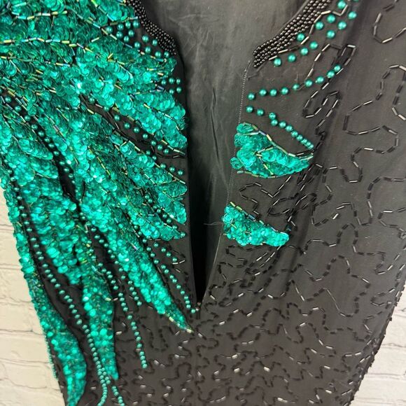 Vintage Alyce Designs Beaded Sequin Formal Gown Dress Size 8 - Picture 14 of 16